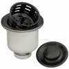 Ruvati Deep Basket Strainer Drain for Kitchen Sinks all Metal 3-1/2 inch Gunmetal Black Stainless Steel RVA1027BL